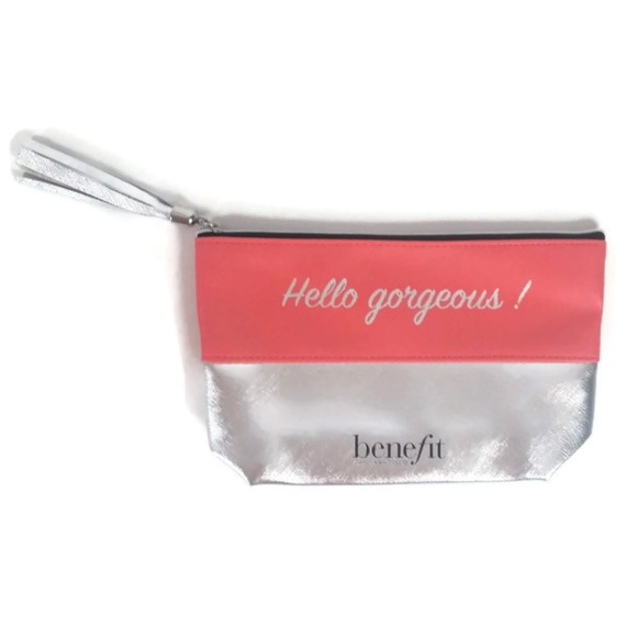 NEW Benefit Cosmetics Bag Makeup Change Purse Pink - Picture 8 of 8
